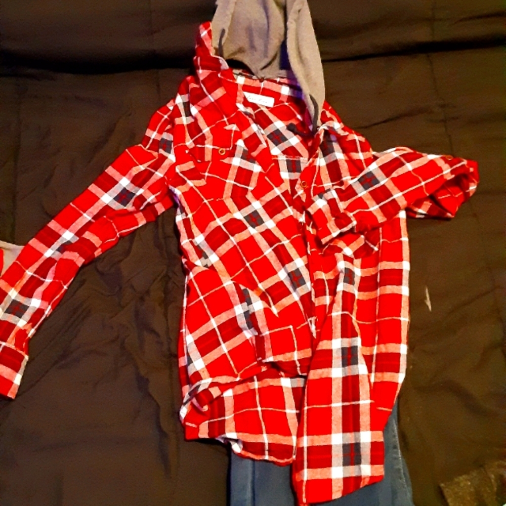 Flannel with hood